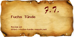 Fuchs Tünde névjegykártya